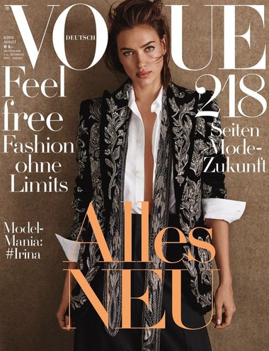 Ирина Шейк для Vogue Germany (август, 2016)