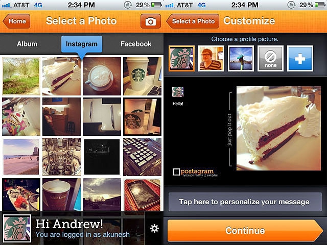 Полезные программы для путешественника: Postagram