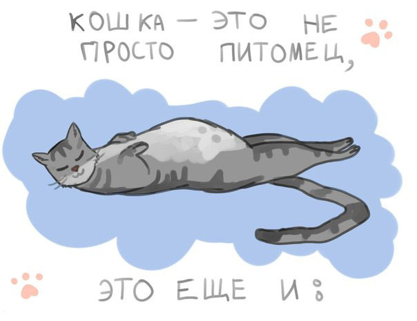 Комикс про пользу кота в доме