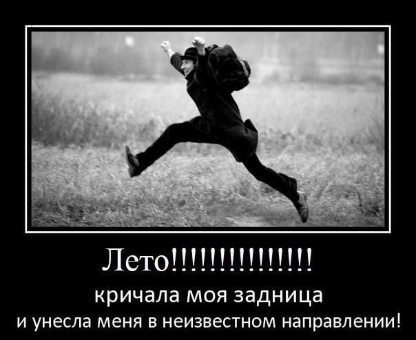 Демотиватор про лето и приключения