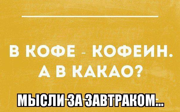 Необычные мысли за завтраком