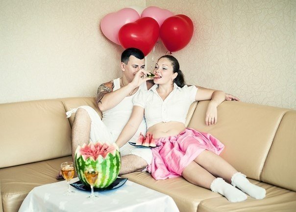 Арбузная фотосессия "Откуда берутся дети"