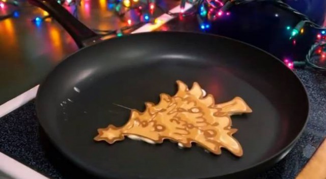 Новогодние шедевры на сковороде от папы