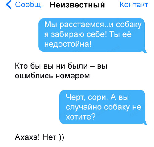 Забавные смс переписки