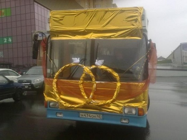 Подборка самого необычного свадебного транспорта