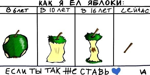 Прикол про яблоко