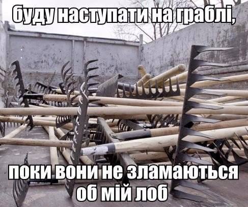 Прикол про грабли