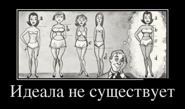 Демотиватор про идеал девушки
