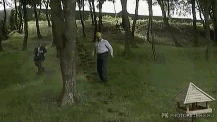 Янукович и пеньки (gif)