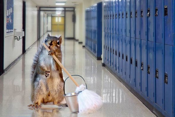 Прикольная фотосессия с няшной белкой