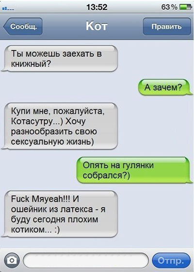 Если бы коты умели писать СМС